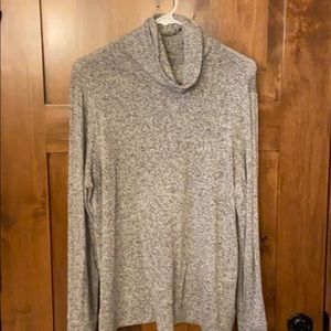 Lou & Grey Gray Cowl Neck Sweater